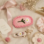 barrette crochet fleurie – collection flora