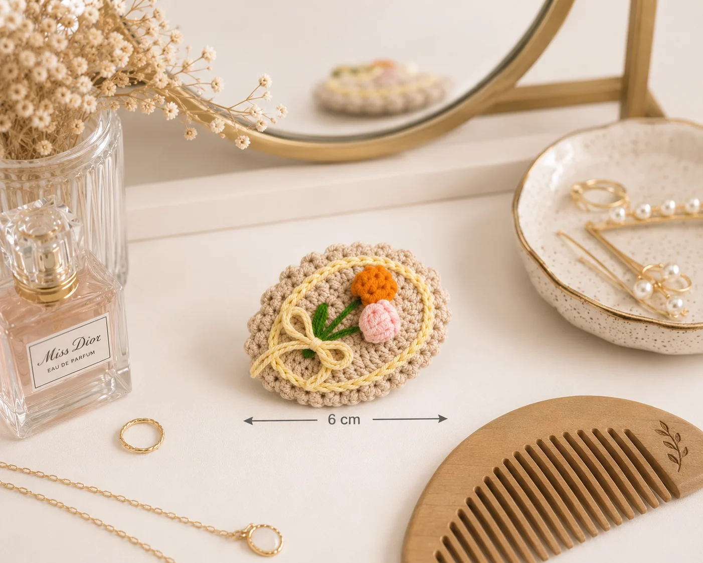 barrette crochet tulipes – collection flora barrette crochet tulipes – collection flora