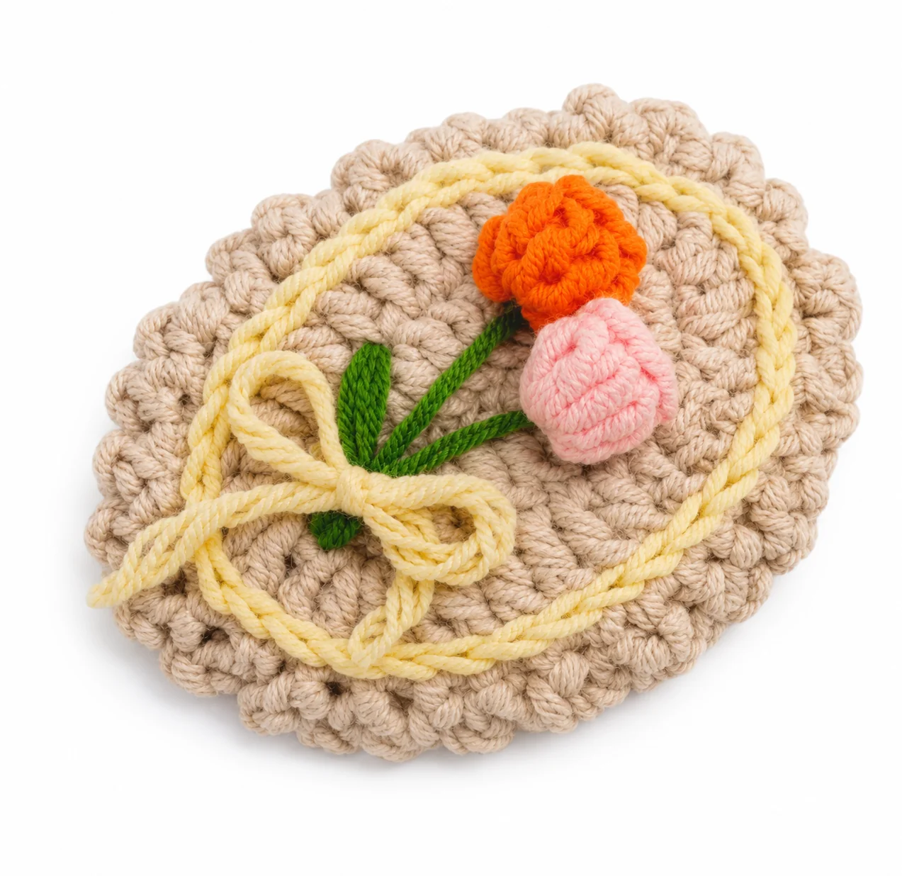 barrette crochet tulipes – collection flora barrette crochet tulipes – collection flora