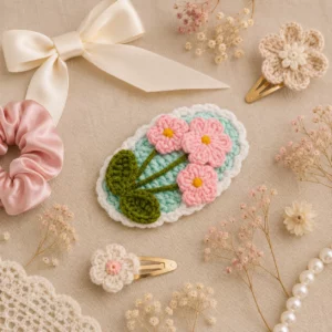 barrette crochet pastel – collection flora