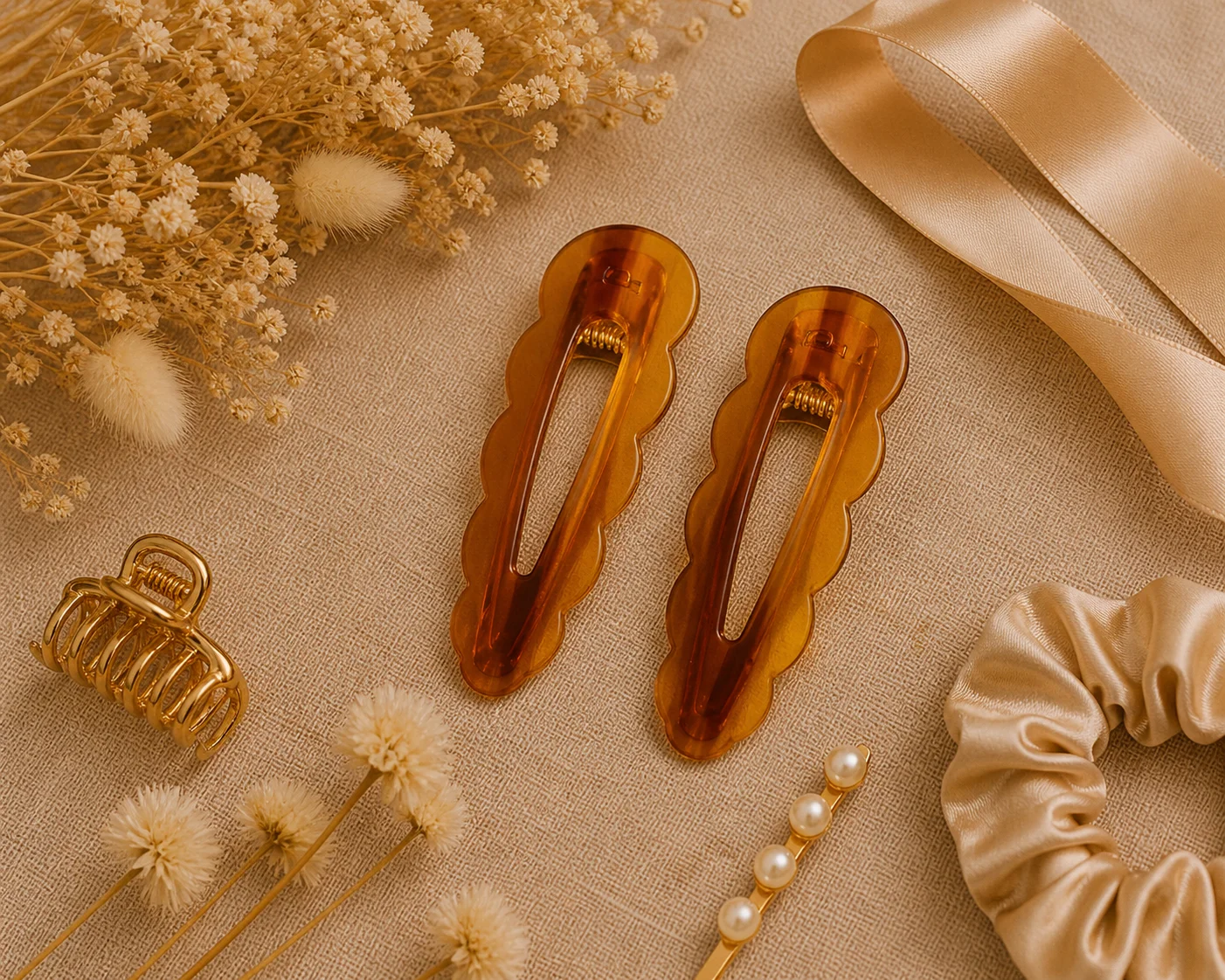 pince à cheveux nacrée ambre doré – collection nacrée pince à cheveux nacrée ambre doré – collection nacrée